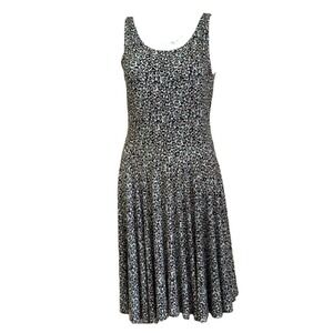 Nicole‎ Miller New York Women's XL Sleeveless Leopard Print Midi Dress